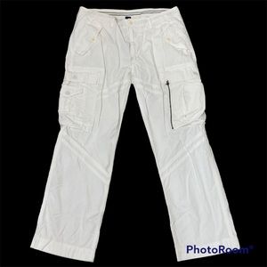 VTG Polo Ralph Lauren White Cargo Pants 35X30